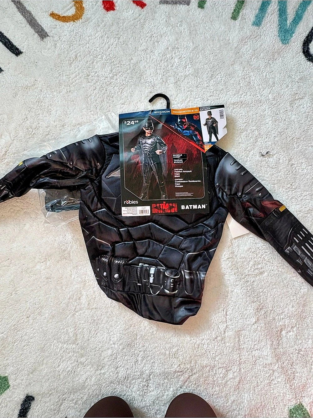 Rubies Batman Boys Medium (8-10) Superhero Costume NWT